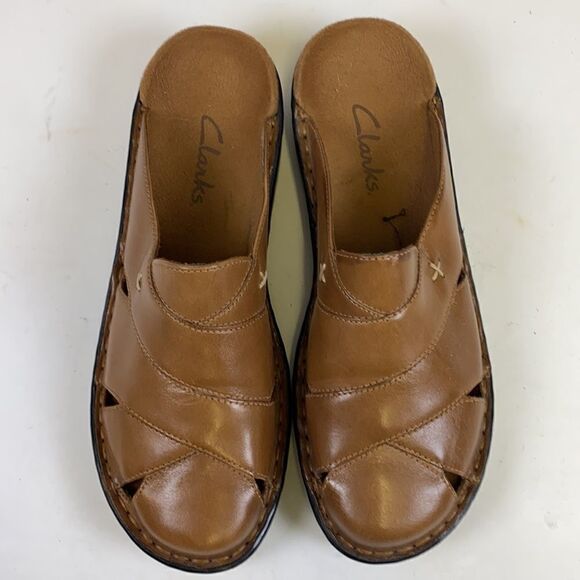 Clarks Structured size 6M mule sandals A3 - Picture 3 of 7